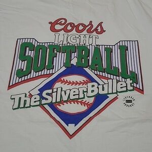 VINTAGE COORS LIGHT SOFTBALL THE SILVER BULLET TEE-SHIRT